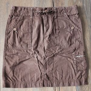 Eddie Bauer Cargo Skirt Chocolate Brown Size 8